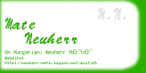 mate neuherr business card